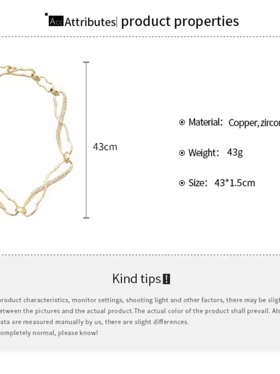 Silver-Tone Crystal Link Necklace - Picture 4 of 4